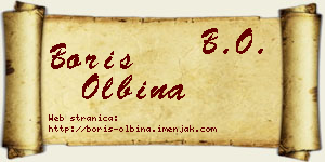 Boris Olbina vizit kartica